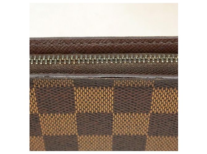 Louis Vuitton Damier Portemonnaie Zip Long Wallet in Ebene Damier ebene - vista 8