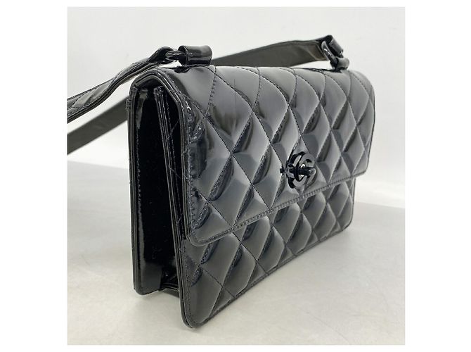 Borsa a Tracolla Chanel Matelassé Nera Nero - vista 2