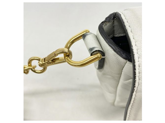 Borsa a secchiello Fendi in pelle bianca Bianco - vista 8