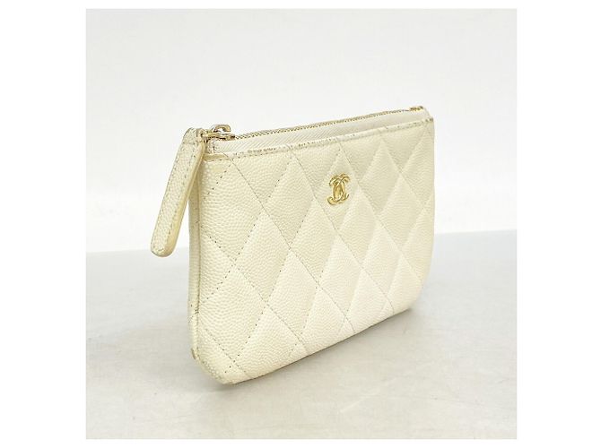 Monedero Chanel Matelassé de piel caviar Blanco - vista 2