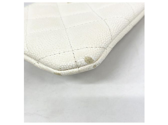 Monedero Chanel Matelassé de piel caviar Blanco - vista 5