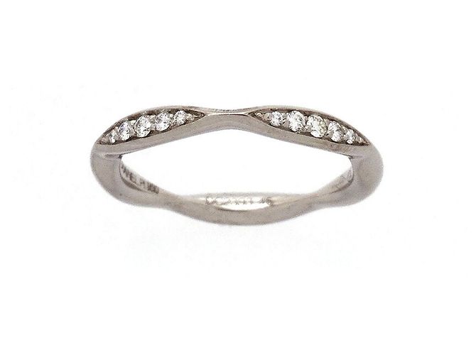 Chanel Camélia Bandring aus Platin mit Diamant - Ansicht 2