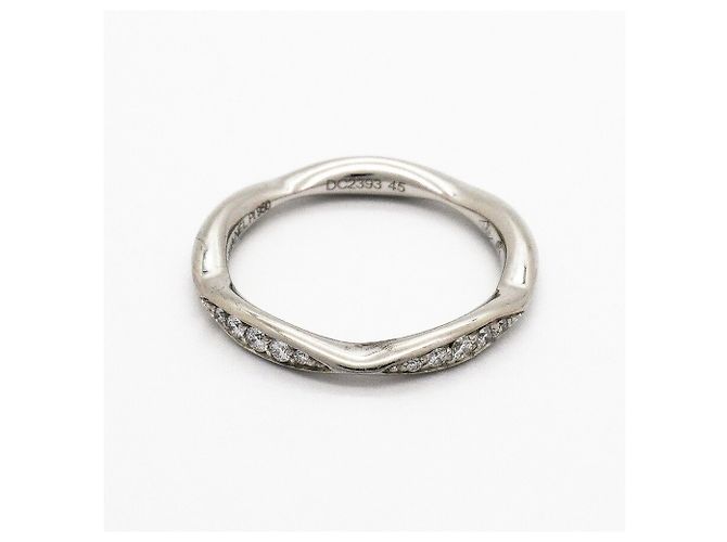 Chanel Camélia Bandring aus Platin mit Diamant - Ansicht 3