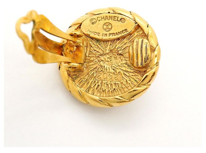 Pendientes de círculo chapados en oro Chanel Dorado - vista 4