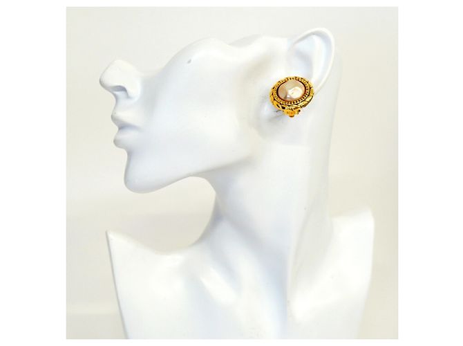 Pendientes de círculo chapados en oro Chanel Dorado - vista 5