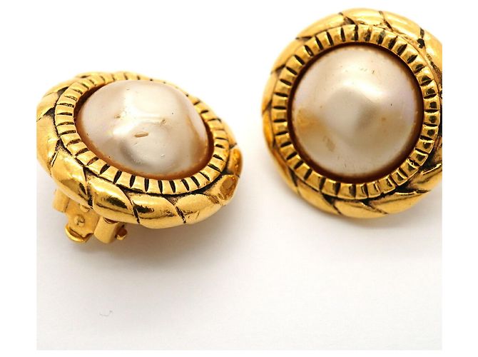 Pendientes de círculo chapados en oro Chanel Dorado - vista 6