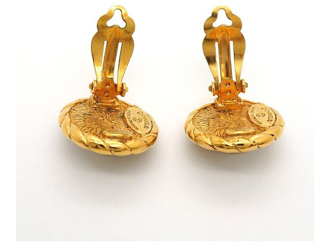Pendientes de círculo chapados en oro Chanel Dorado - vista 7