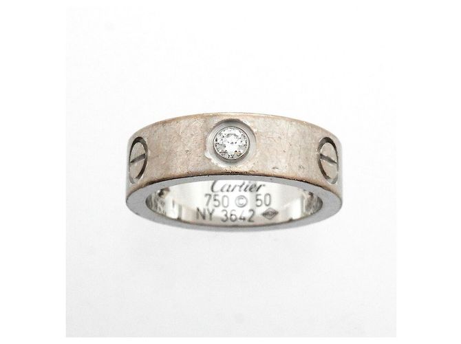 Cartier Love Ring in Weißgold mit Diamant - Ansicht 2