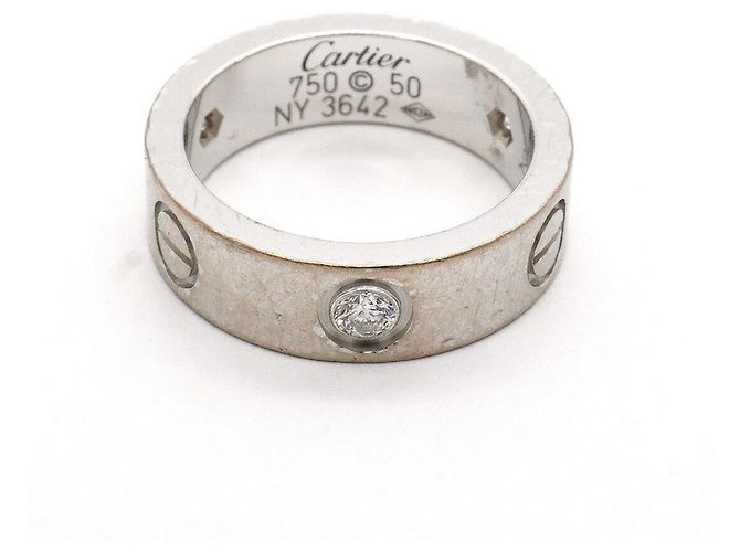 Cartier Love Ring in Weißgold mit Diamant - Ansicht 3