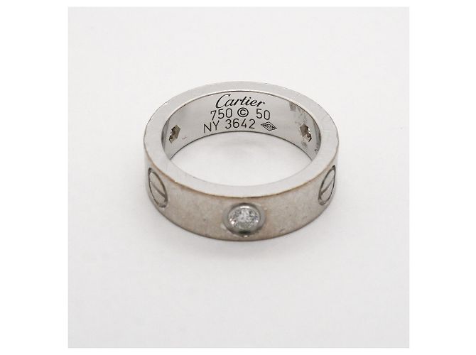 Cartier Love Ring in Weißgold mit Diamant - Ansicht 4