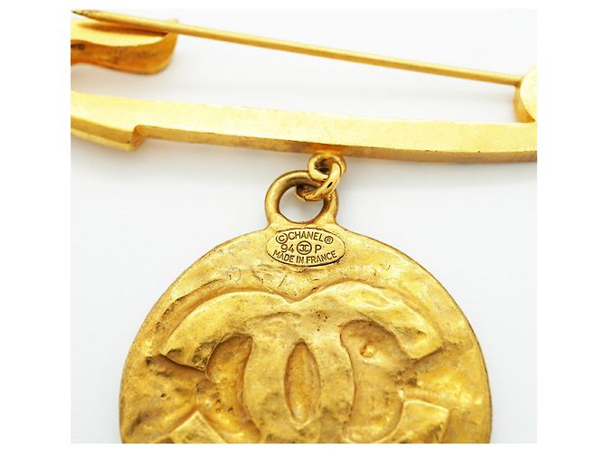 Spilla Chanel placcata oro D'oro - vista 4