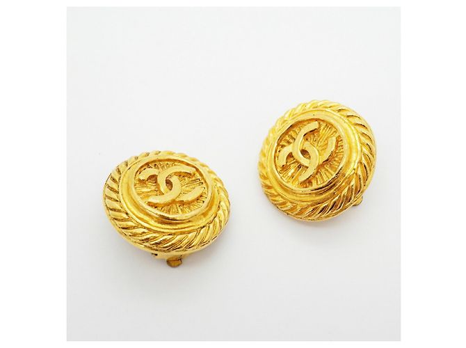 Chanel vergoldete Clip-Ohrringe Golden - Ansicht 2