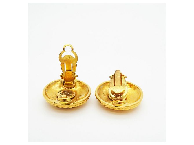 Chanel vergoldete Clip-Ohrringe Golden - Ansicht 3