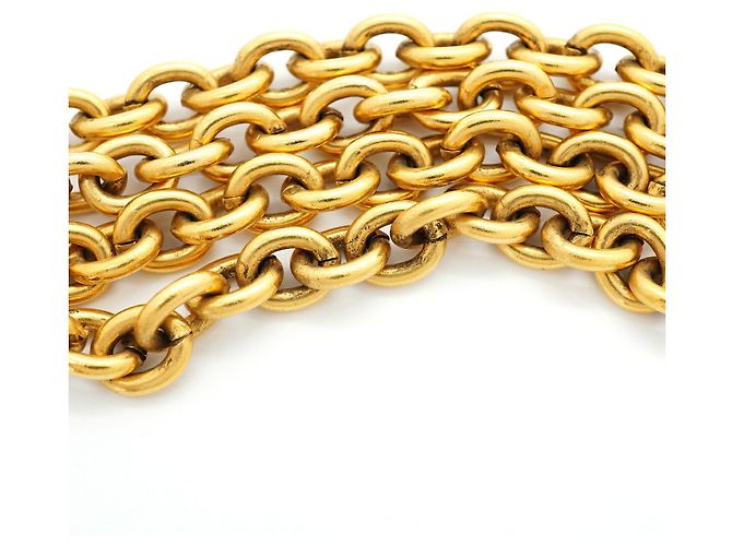 Colar Chanel Coco Mark Circle Dourado - vista 8