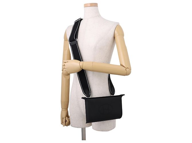 Hermès Bolso de hombro Hermes Kara en piel Togo negra Negro - vista 4