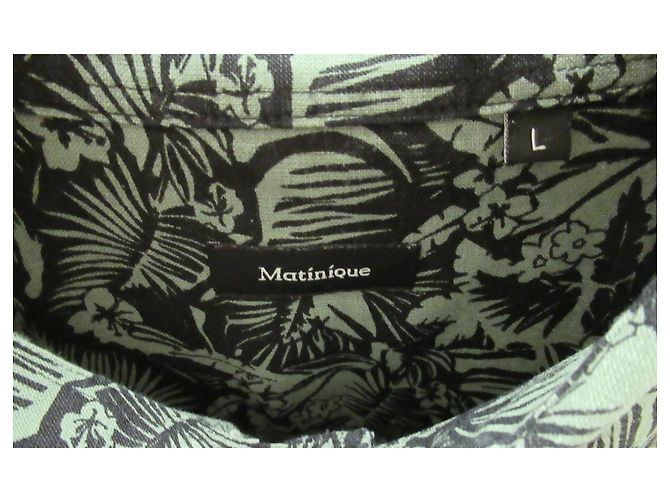 Autre Marque Camicia Matinique a maniche corte stampa tropicale Nero Verde - vista 3