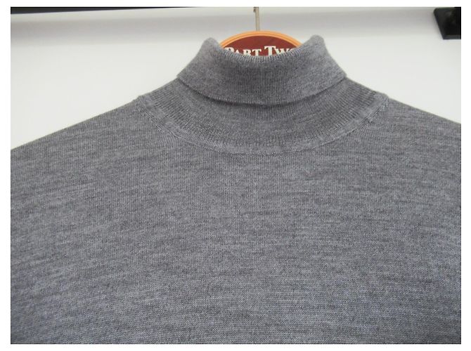 Autre Marque Matinique grauer Rollkragenpullover aus Merinowolle - Ansicht 3