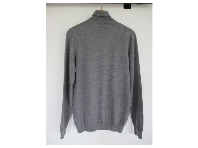 Autre Marque Matinique grauer Rollkragenpullover aus Merinowolle - Ansicht 4