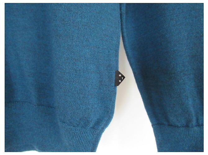 Autre Marque Matínique Herren Rollkragenpullover aus Merinowolle Blau - Ansicht 2
