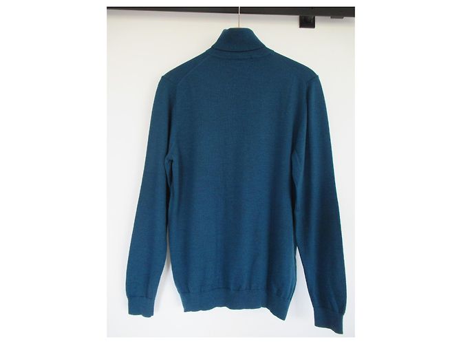 Autre Marque Matínique Herren Rollkragenpullover aus Merinowolle Blau - Ansicht 3