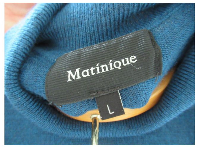 Autre Marque Matínique Herren Rollkragenpullover aus Merinowolle Blau - Ansicht 4