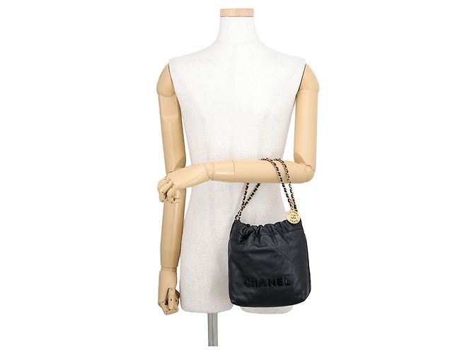 Borsa a mano Chanel CHANEL22 Mini Coco Mark Nero - vista 4