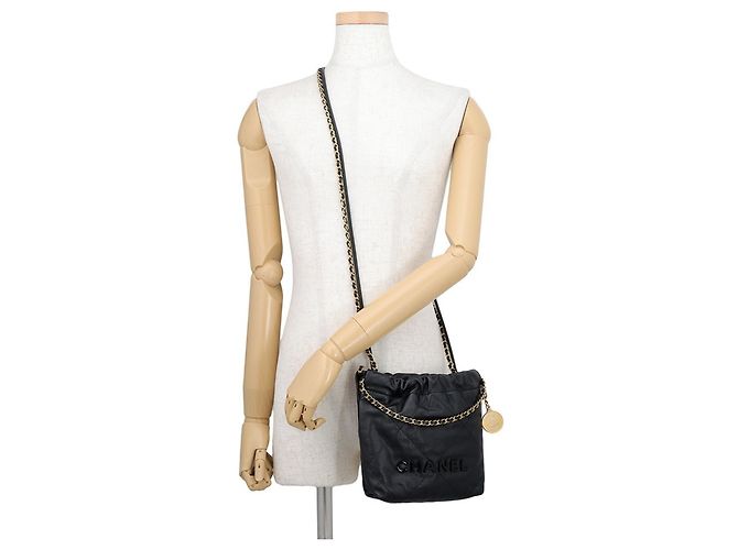 Borsa a mano Chanel CHANEL22 Mini Coco Mark Nero - vista 5