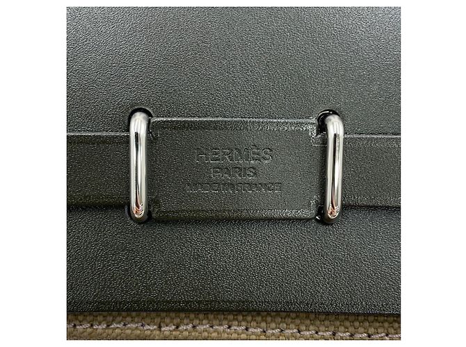 Hermès Borsa a tracolla Hermes Kara Herbag Zip Mini Cachi Verde oliva Verde chiaro - vista 6