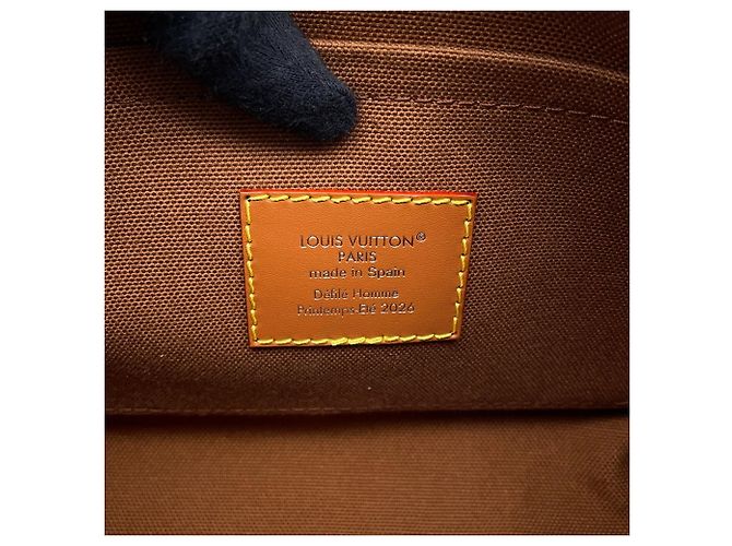 Borsa Louis Vuitton Keepall Bandoulière 25 Monogram Blu - vista 9