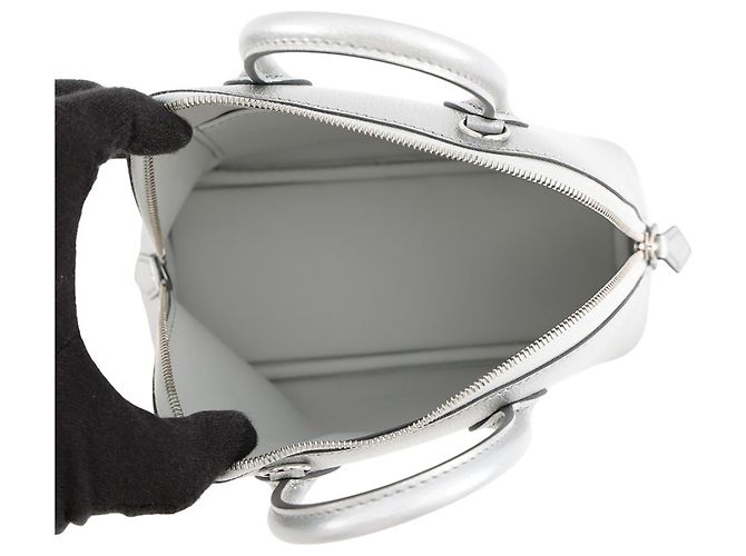 Hermès Hermes Bolide 1923 Mini Handtasche Silber - Ansicht 5