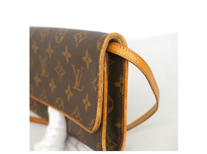 Borsa a tracolla Louis Vuitton Monogram Pochette Twin GM Marrone - vista 6