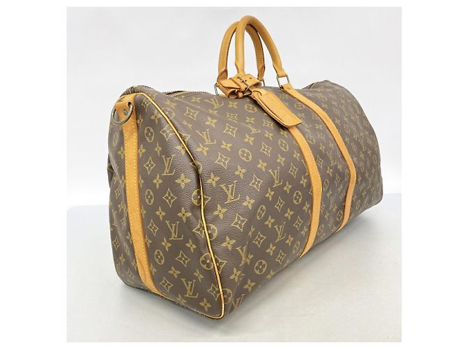 Louis Vuitton Boston Monogram Keepall Bandoulière 55 Marrone - vista 2
