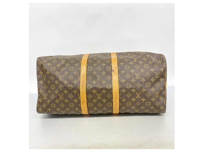 Louis Vuitton Boston Monogram Keepall Bandoulière 55 Marrone - vista 3
