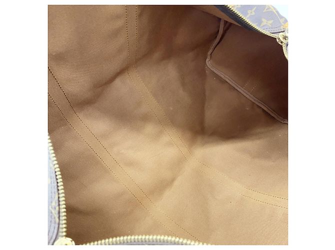 Louis Vuitton Boston Monogram Keepall Bandoulière 55 Marrone - vista 4
