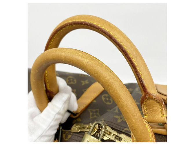 Louis Vuitton Boston Monogram Keepall Bandoulière 55 Marrone - vista 9