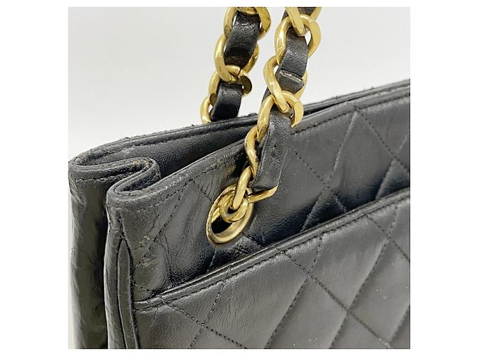 Chanel Matelassé Lammleder Chain Tote Bag Schwarz - Ansicht 12