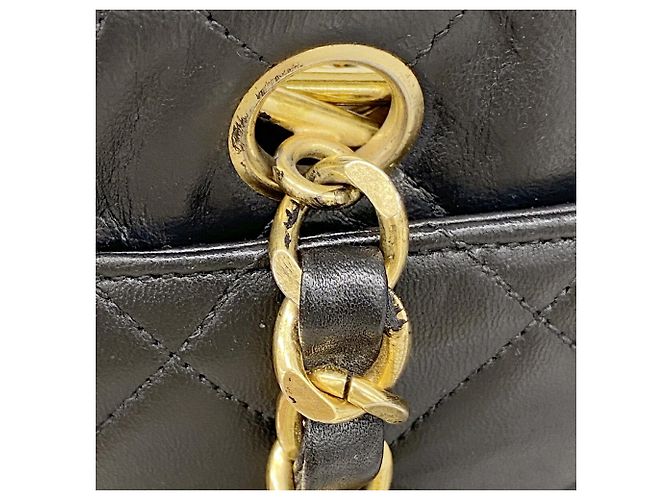 Chanel Matelassé Lammleder Chain Tote Bag Schwarz - Ansicht 13
