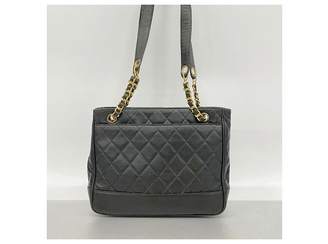 Chanel Matelassé Lammleder Chain Tote Bag Schwarz - Ansicht 15