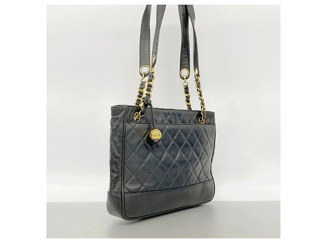 Chanel Matelassé Lammleder Chain Tote Bag Schwarz - Ansicht 2