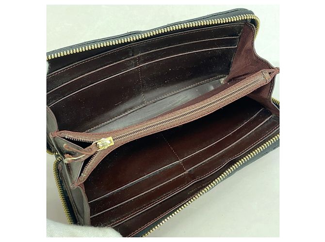 Cartera larga Chanel de piel de becerro granulada negra Negro - vista 3
