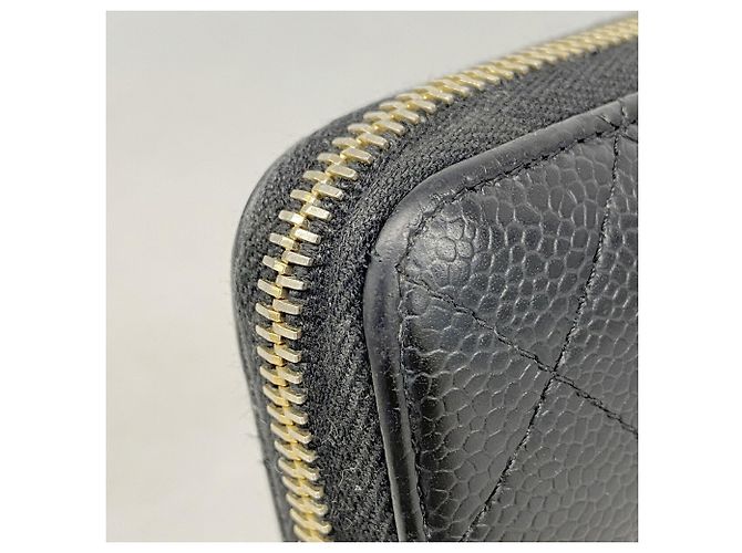Cartera larga Chanel de piel de becerro granulada negra Negro - vista 9