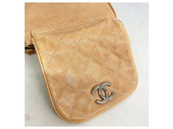 Borsa a tracolla Chanel Matelassé con catena Marrone chiaro - vista 11