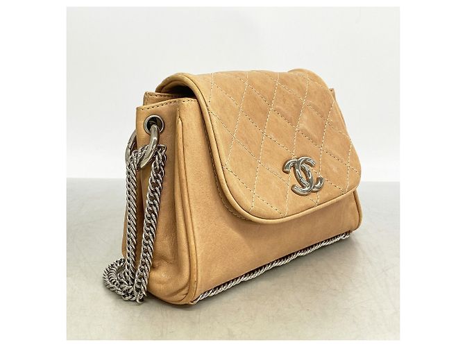 Borsa a tracolla Chanel Matelassé con catena Marrone chiaro - vista 2