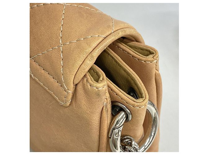 Borsa a tracolla Chanel Matelassé con catena Marrone chiaro - vista 8