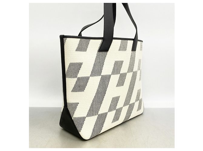 Hermès Borsa Tote Hermes H Ambie GM Toile Nero - vista 2