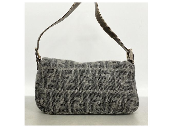 Borsa a secchiello Fendi Zucca Mamma in lana Marrone - vista 10