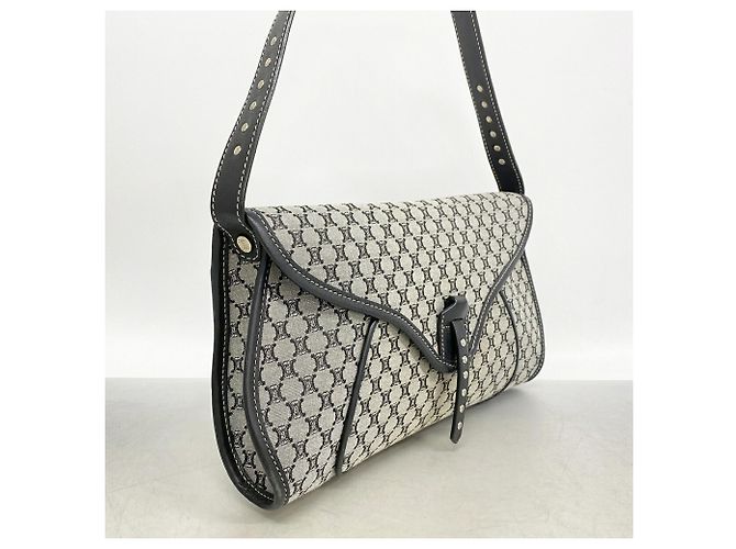 16 Céline Bolso Celine Macadam de lona de nylon Castaño Negro - vista 2