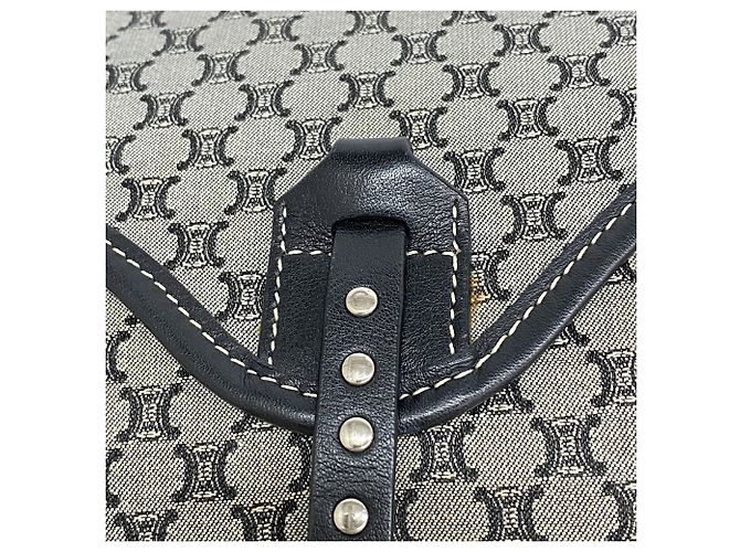 16 Céline Bolso Celine Macadam de lona de nylon Castaño Negro - vista 7