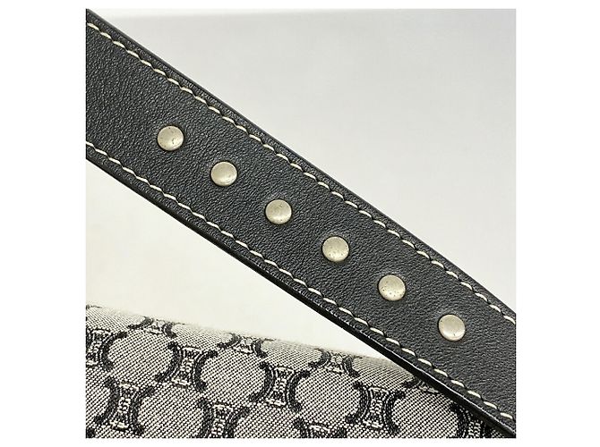 16 Céline Bolso Celine Macadam de lona de nylon Castaño Negro - vista 8
