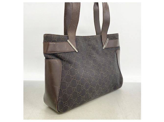 Borsa Tote Gucci in tela marrone 73983 - vista 2